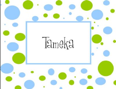 Blue & Green Bubbles Notecard — Set of 12