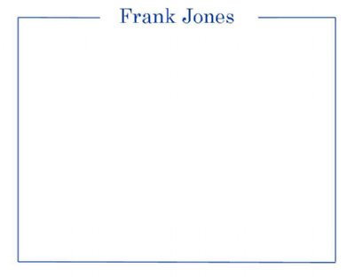 Classic Bordered Flat Notecard — Set of 12
