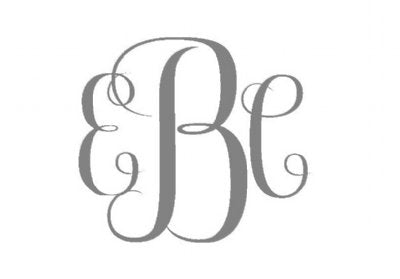 Initials with Scroll Foldover Note — Set of 12