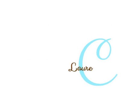 Corner Initial & Name Original Notecard — Set of 12