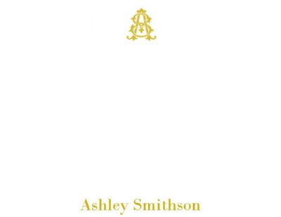 Chic Monogram Flat Notecard — Set of 12