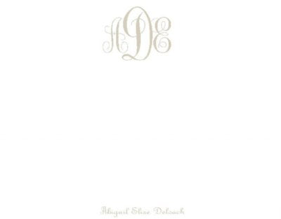Interlocking Initials Notecard — Set of 12