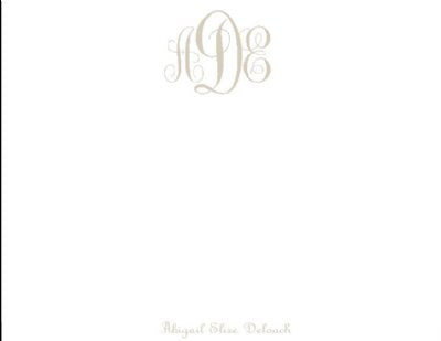 Interlocking Initials Notecard II — Set of 12