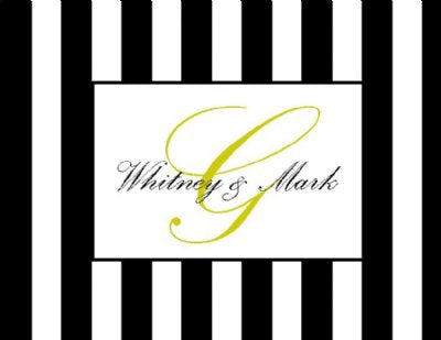 Stripe Notecard – Black — Set of 12