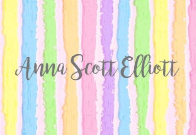 Pastel Stripes Notecard — Set of 12