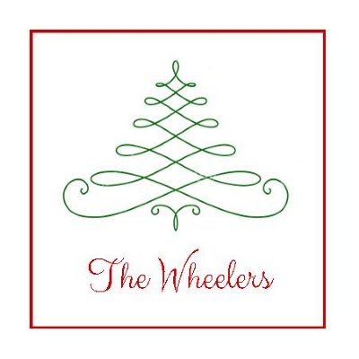 Christmas Tree & Name Enclosure — Set of 16