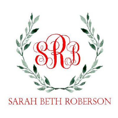 Watercolor Wreath Monogram Enclosure — Set of 16
